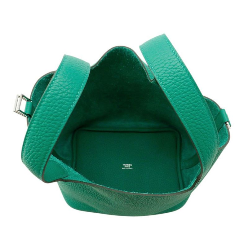 エルメス ハンドバッグ ピコタンロックPM ヴェールヴェルティゴ/シルバー金具 トリヨンクレマンス K刻印