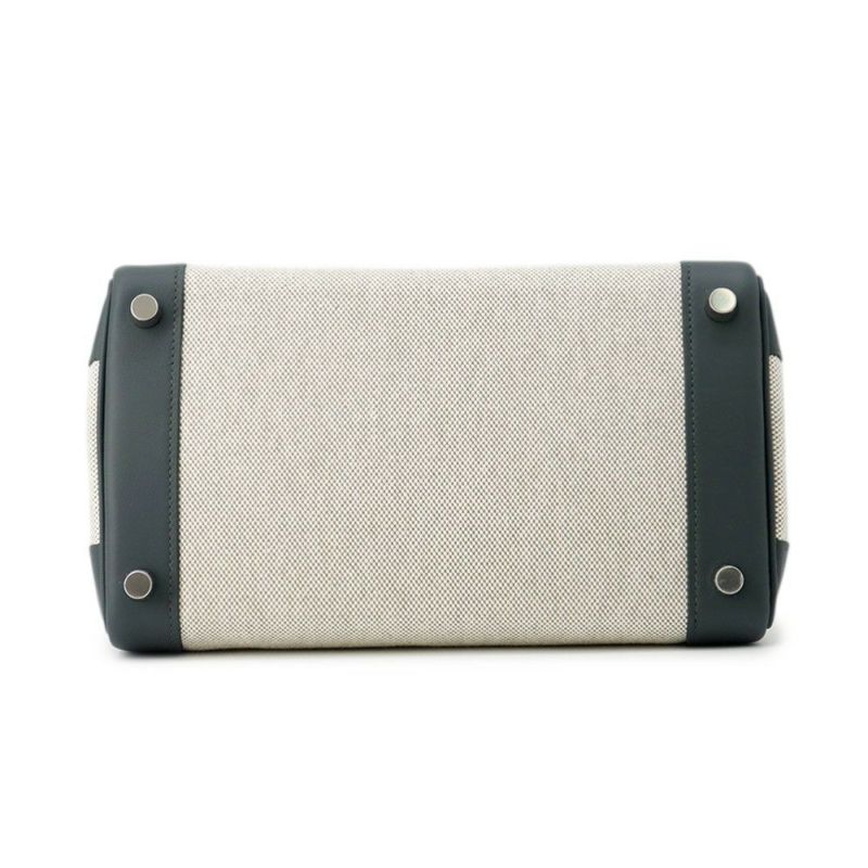 エルメス バーキン25 ヴェールマングローブ/エクリュ/シルバー金具 スイフト/トワルアッシュ K刻印 HERMES Birkin ハンドバッグ