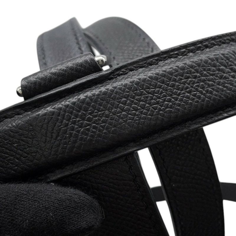 エルメス ハンドバッグ ミュザルディーヌ ブラック/マルチカラー/シルバー金具 エプソン/シルク X刻印 HERMES バッグ 黒