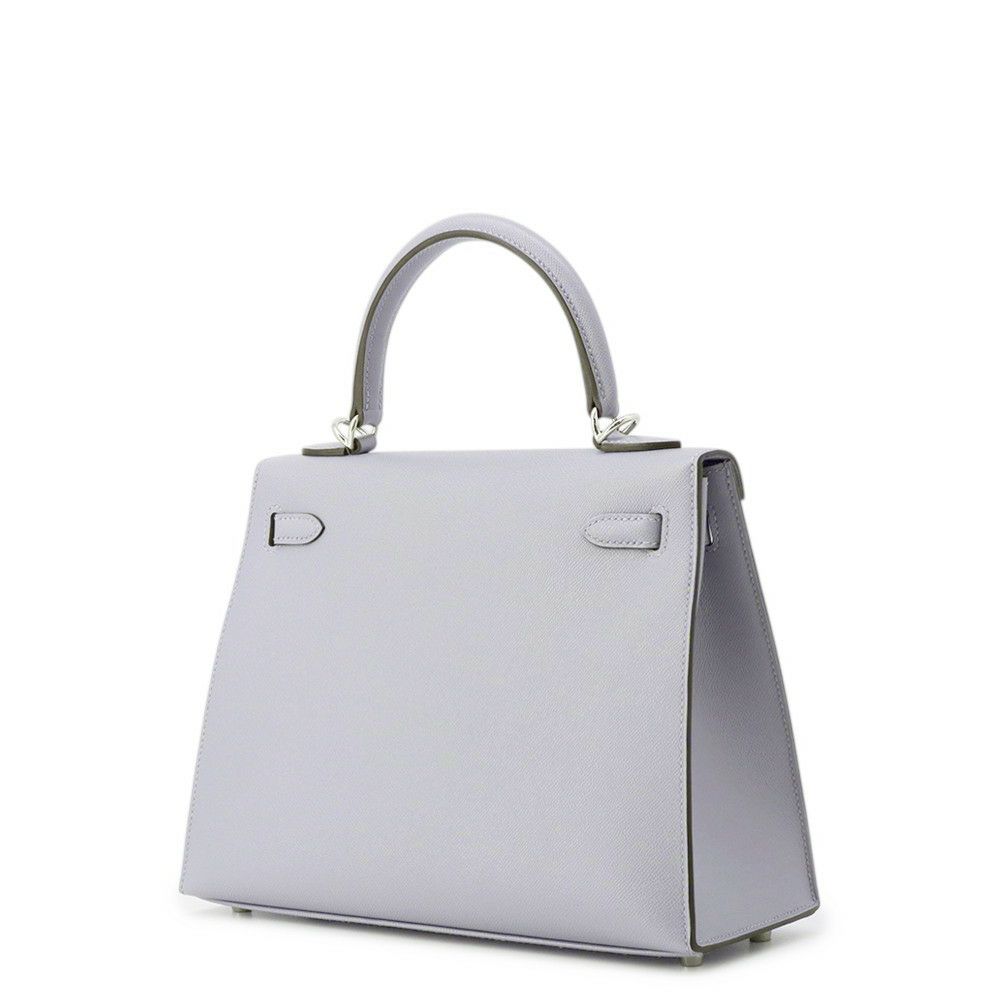 エルメス ハンドバッグ ケリー25 外縫い グリパンタン/シルバー金具 ヴォーマダム G刻印 ２wayショルダー