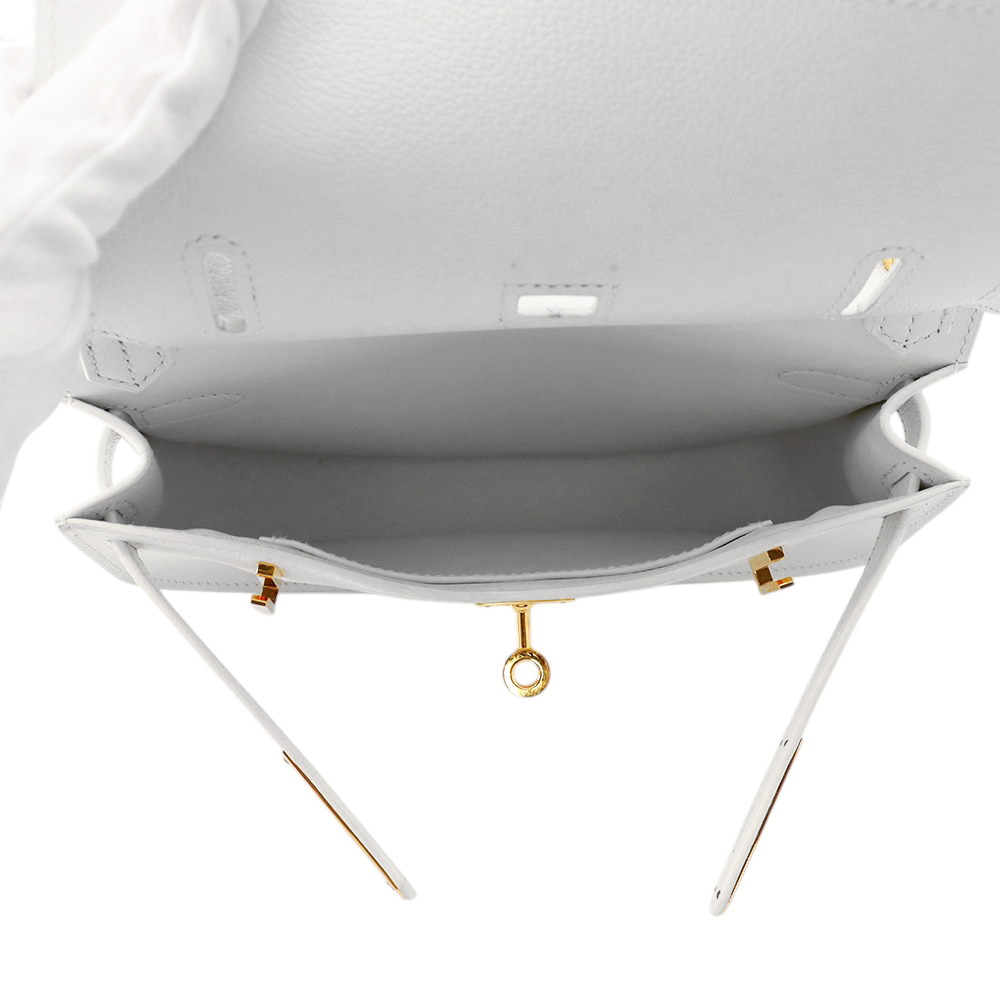 エルメス ジプシエール ミニ ニューホワイト/ゴールド金具 エバーカラー W刻印 白