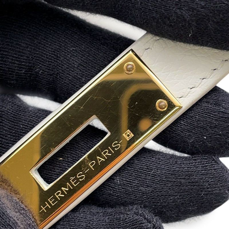 エルメス ジプシエール ミニ ニューホワイト/ゴールド金具 エバーカラー W刻印 白