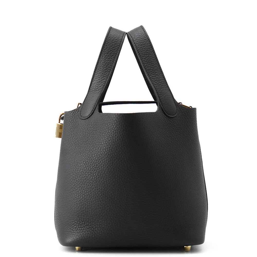 エルメス ハンドバッグ ピコタンロックPM ブラック/ゴールド金具 トリヨンクレマンス K刻印 黒