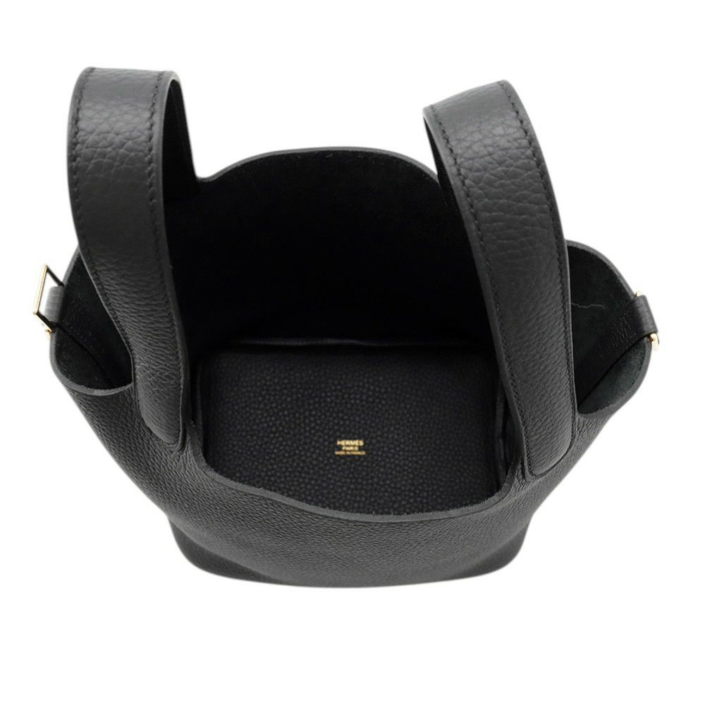 エルメス ハンドバッグ ピコタンロックPM ブラック/ゴールド金具 トリヨンクレマンス K刻印 黒
