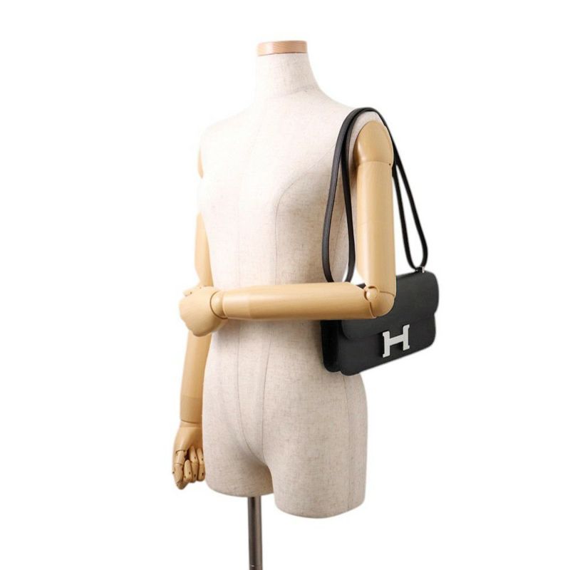 エルメス コンスタンス エラン ミロワール ブラック/シルバー金具 エプソン K刻印 黒