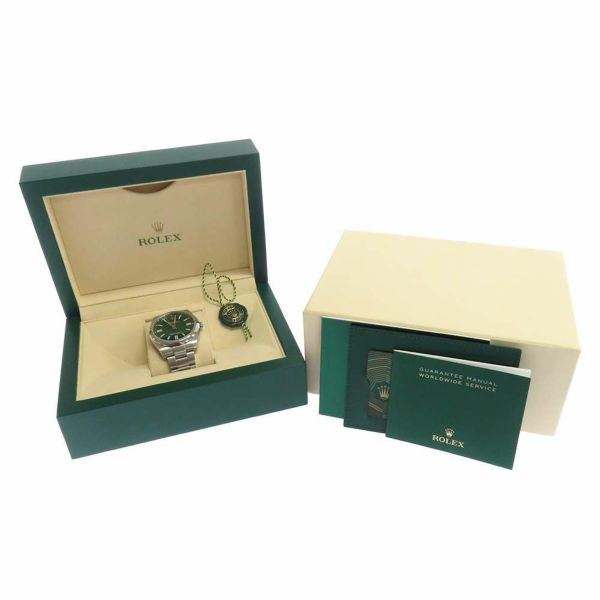 ロレックス オイスターパーペチュアル41 ランダムシリアル ルーレット 124300 ROLEX 腕時計 グリーン文字盤