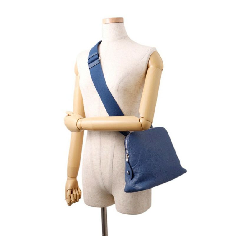 エルメス ショルダーバッグ ボリ－ド メッセンジャー ブルータイ/シルバー金具 トゴ K刻印