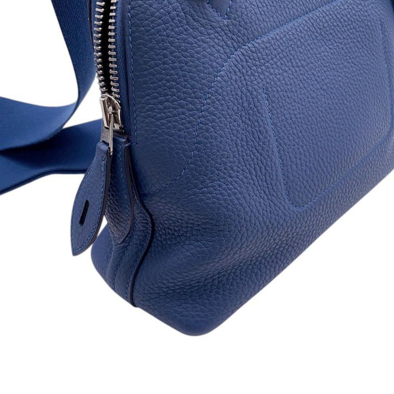 エルメス ショルダーバッグ ボリ－ド メッセンジャー ブルータイ/シルバー金具 トゴ K刻印