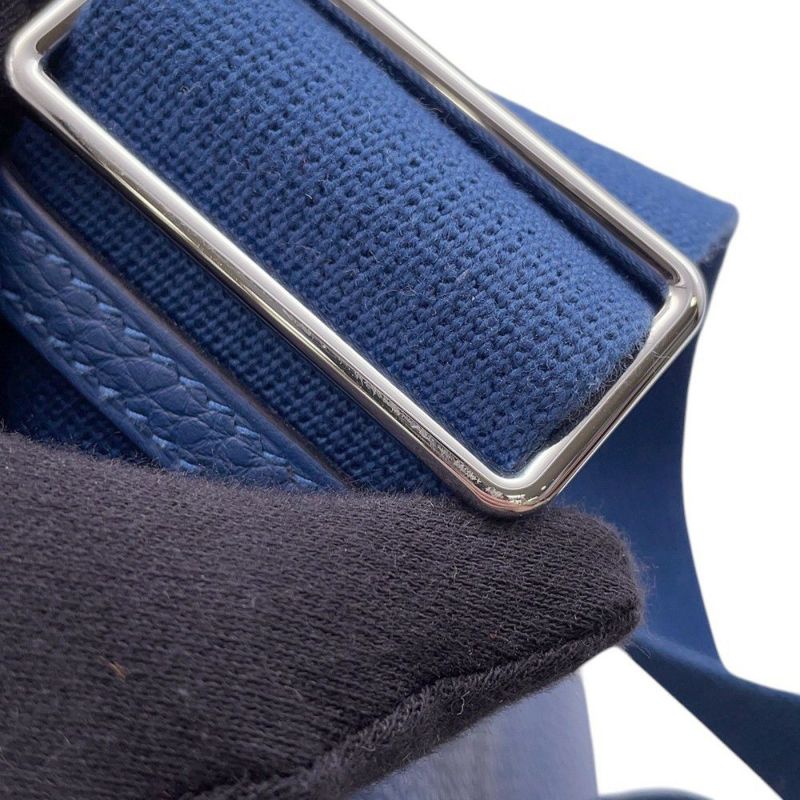 エルメス ショルダーバッグ ボリ－ド メッセンジャー ブルータイ/シルバー金具 トゴ K刻印