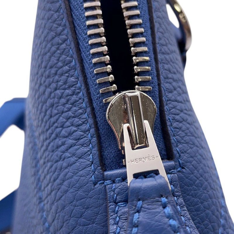 エルメス ショルダーバッグ ボリ－ド メッセンジャー ブルータイ/シルバー金具 トゴ K刻印