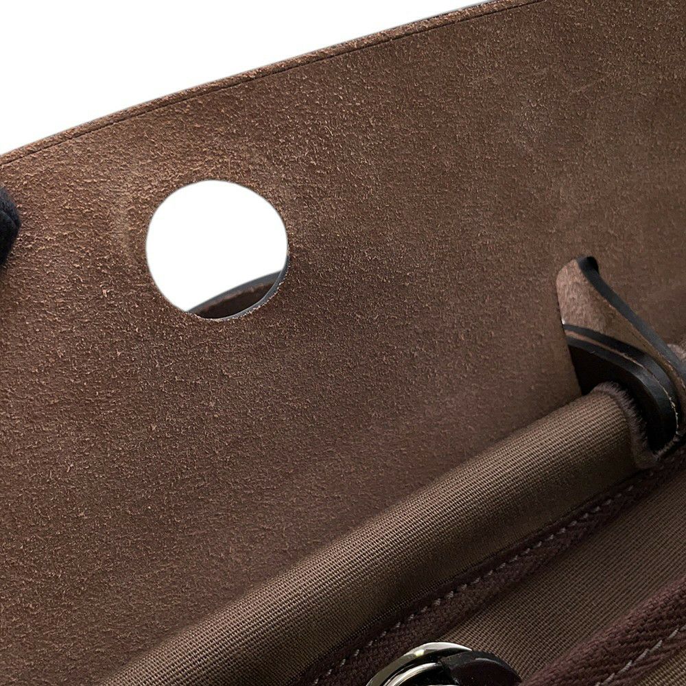 エルメス エールバッグジップPM ルトゥルネ エトゥープ/エベンヌ/シルバー金具 トワルオフィシエ/ヴァッシュハンター W刻印