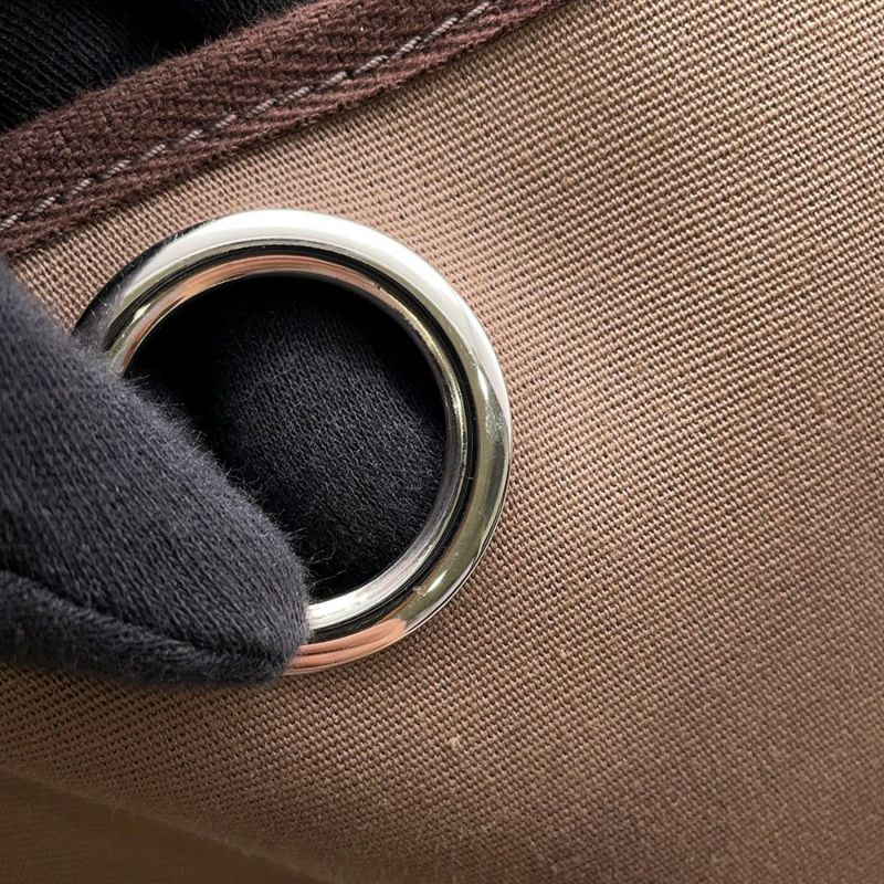 エルメス エールバッグジップPM ルトゥルネ エトゥープ/エベンヌ/シルバー金具 トワルオフィシエ/ヴァッシュハンター W刻印