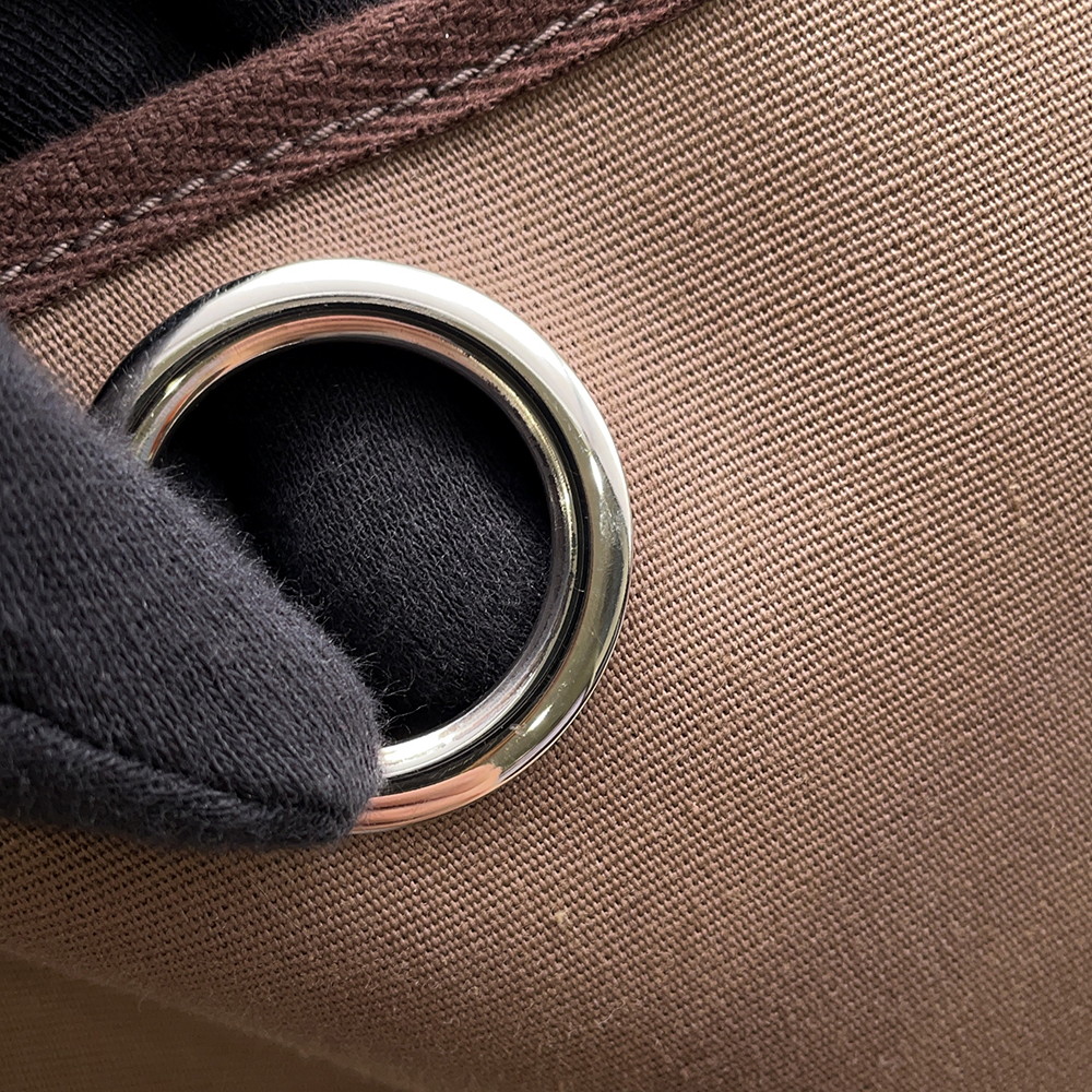 エルメス エールバッグジップPM ルトゥルネ エトゥープ/エベンヌ/シルバー金具 トワルオフィシエ/ヴァッシュハンター W刻印