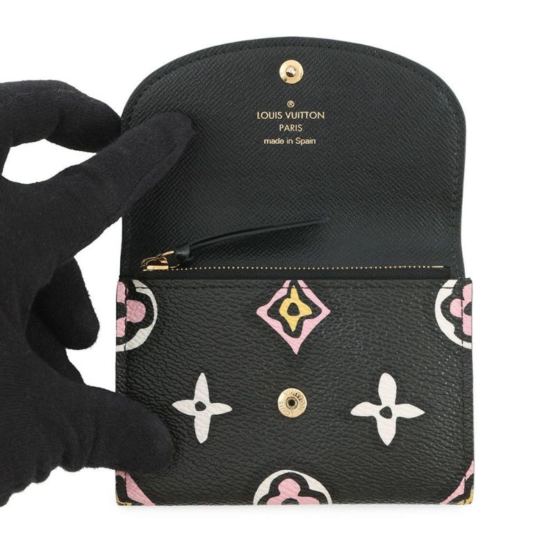 ルイヴィトン コインケース モノグラム/ワイルド・アット・ハート ポルトモネ・ロザリ M80755 ヴィトン 財布 小銭入れ ブラック 黒