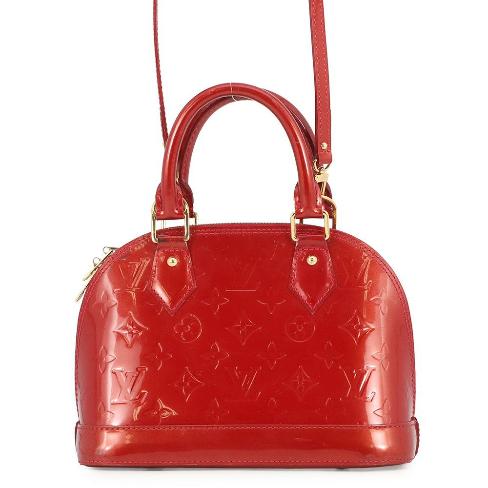 ルイヴィトン ハンドバッグ モノグラム・ヴェルニ アルマBB M90174 LOUIS VUITTON 2way レッド