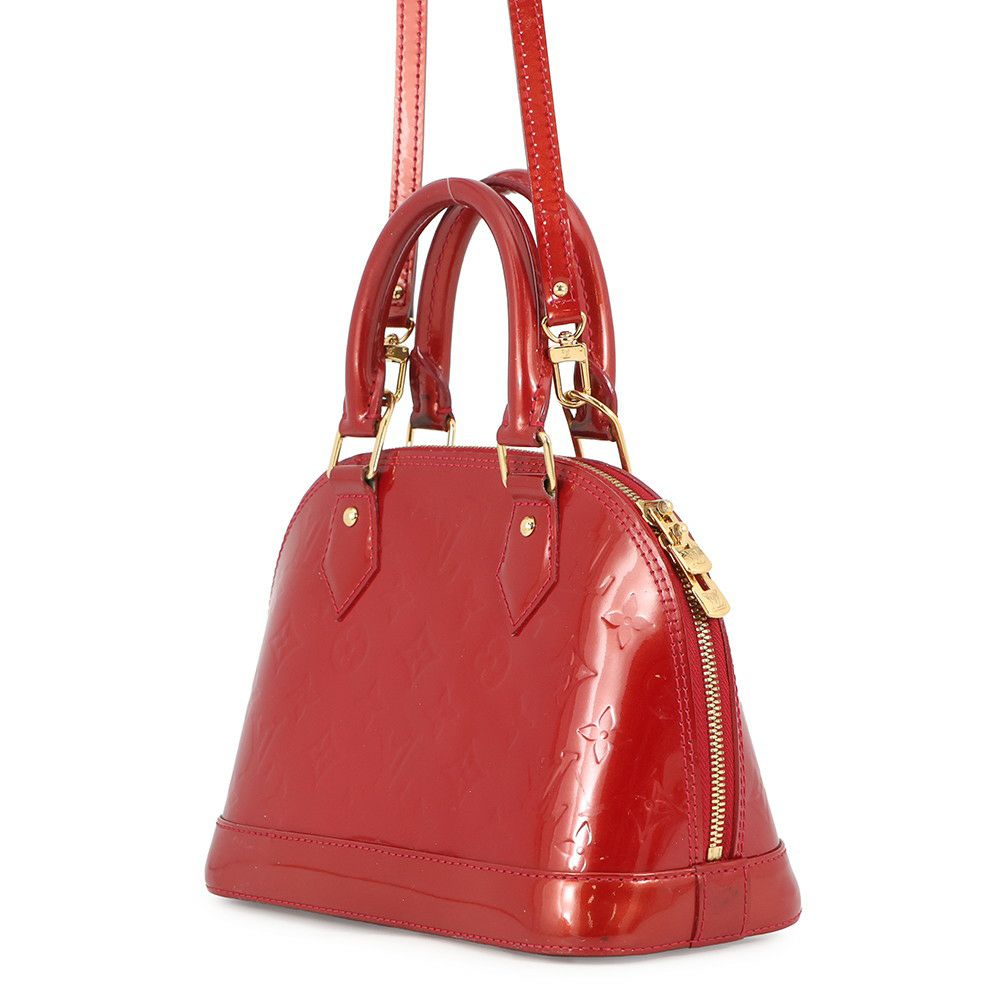 ルイヴィトン ハンドバッグ モノグラム・ヴェルニ アルマBB M90174 LOUIS VUITTON 2way レッド