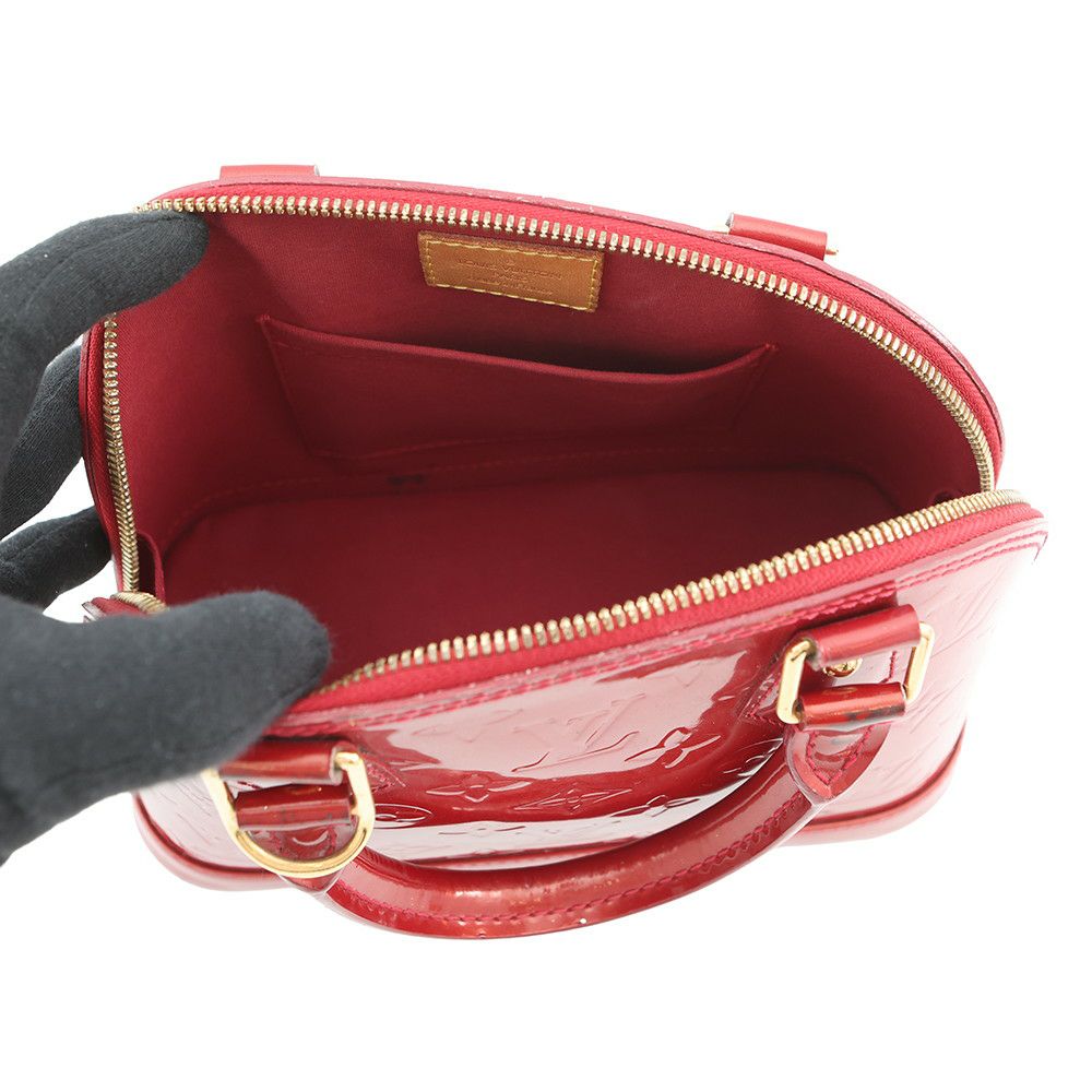 ルイヴィトン ハンドバッグ モノグラム・ヴェルニ アルマBB M90174 LOUIS VUITTON 2way レッド