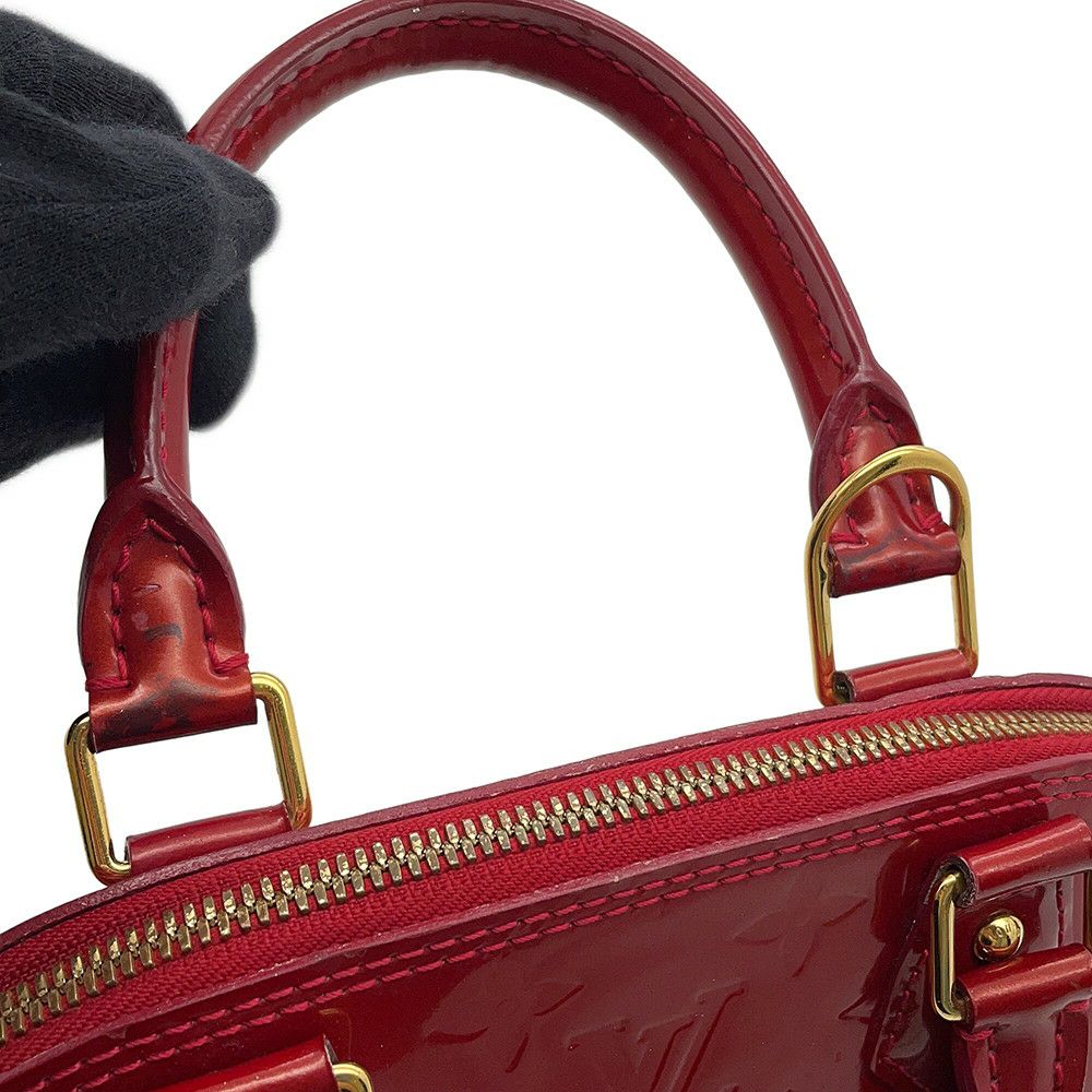 ルイヴィトン ハンドバッグ モノグラム・ヴェルニ アルマBB M90174 LOUIS VUITTON 2way レッド
