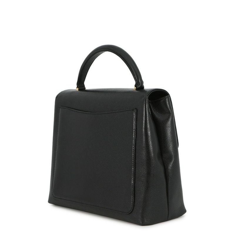 シャネル ハンドバッグ ココマーク トップハンドル キャビアスキン CHANEL 黒