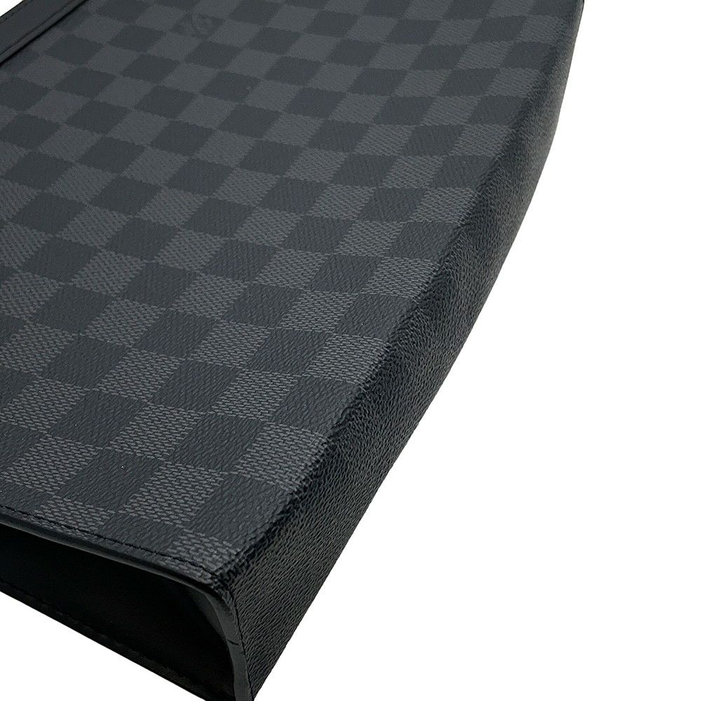 ルイヴィトン クラッチバッグ ダミエ・グラフィット ポシェット･ヴォワヤージュMM N41696 LOUIS VUITTON 黒 ブラック