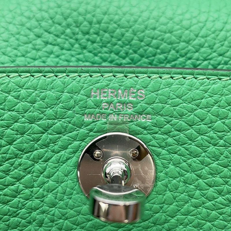 エルメス リンディ ミニ ヴェールコミック/シルバー金具 トリヨンクレマンス B刻印 ２wayショルダー