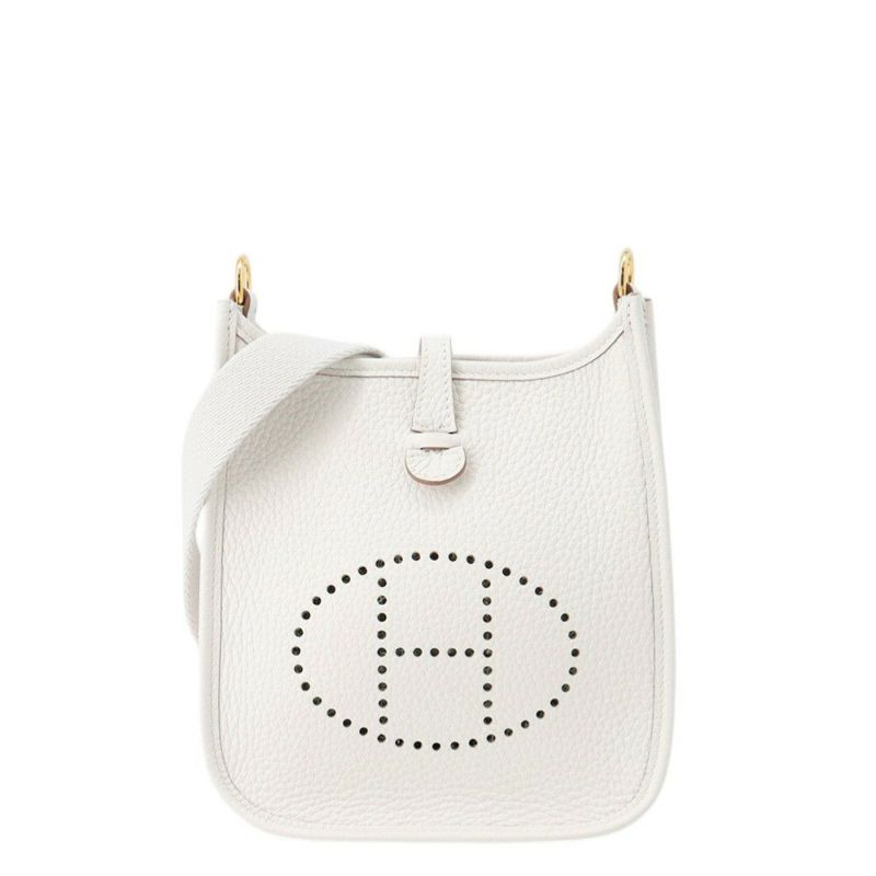 エルメス エブリンTPM 111cm アマゾン グリスペール/ゴールド金具 トリヨンクレマンス W刻印 白