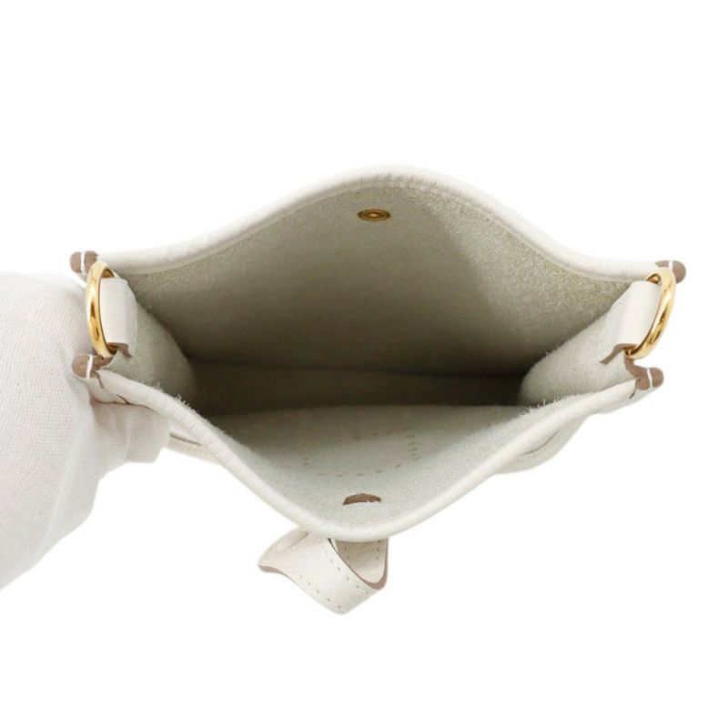 エルメス エブリンTPM 111cm アマゾン グリスペール/ゴールド金具 トリヨンクレマンス W刻印 白