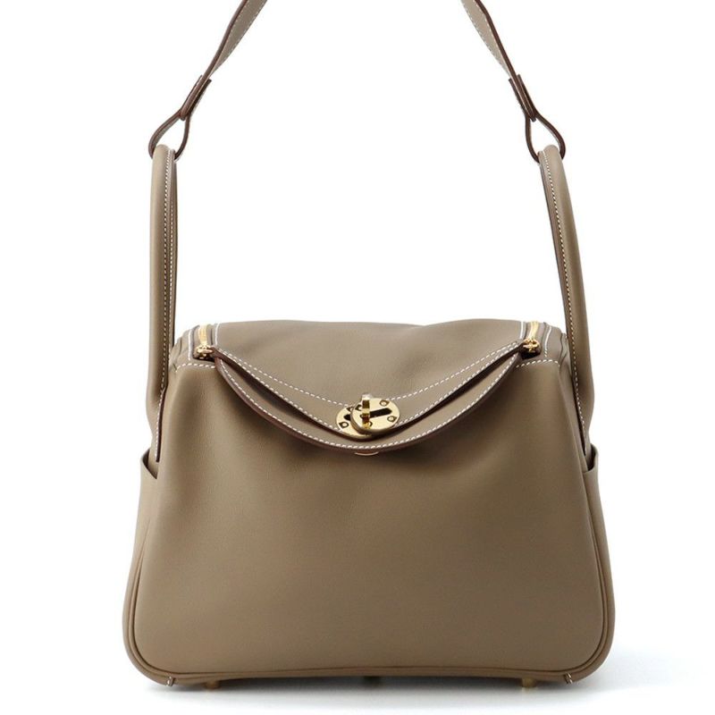 エルメス リンディ26 エトゥープ/ゴールド金具 スイフト K刻印 ２wayショルダー