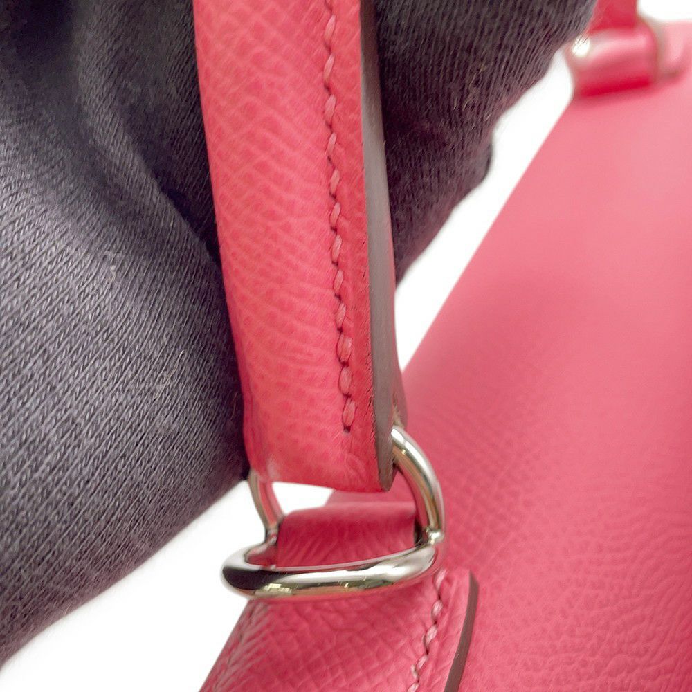 エルメス ハンドバッグ ケリー28 外縫い ローズアザレ/シルバー金具 エプソン D刻印 ２wayショルダー