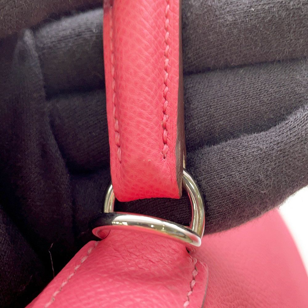 エルメス ハンドバッグ ケリー28 外縫い ローズアザレ/シルバー金具 エプソン D刻印 ２wayショルダー