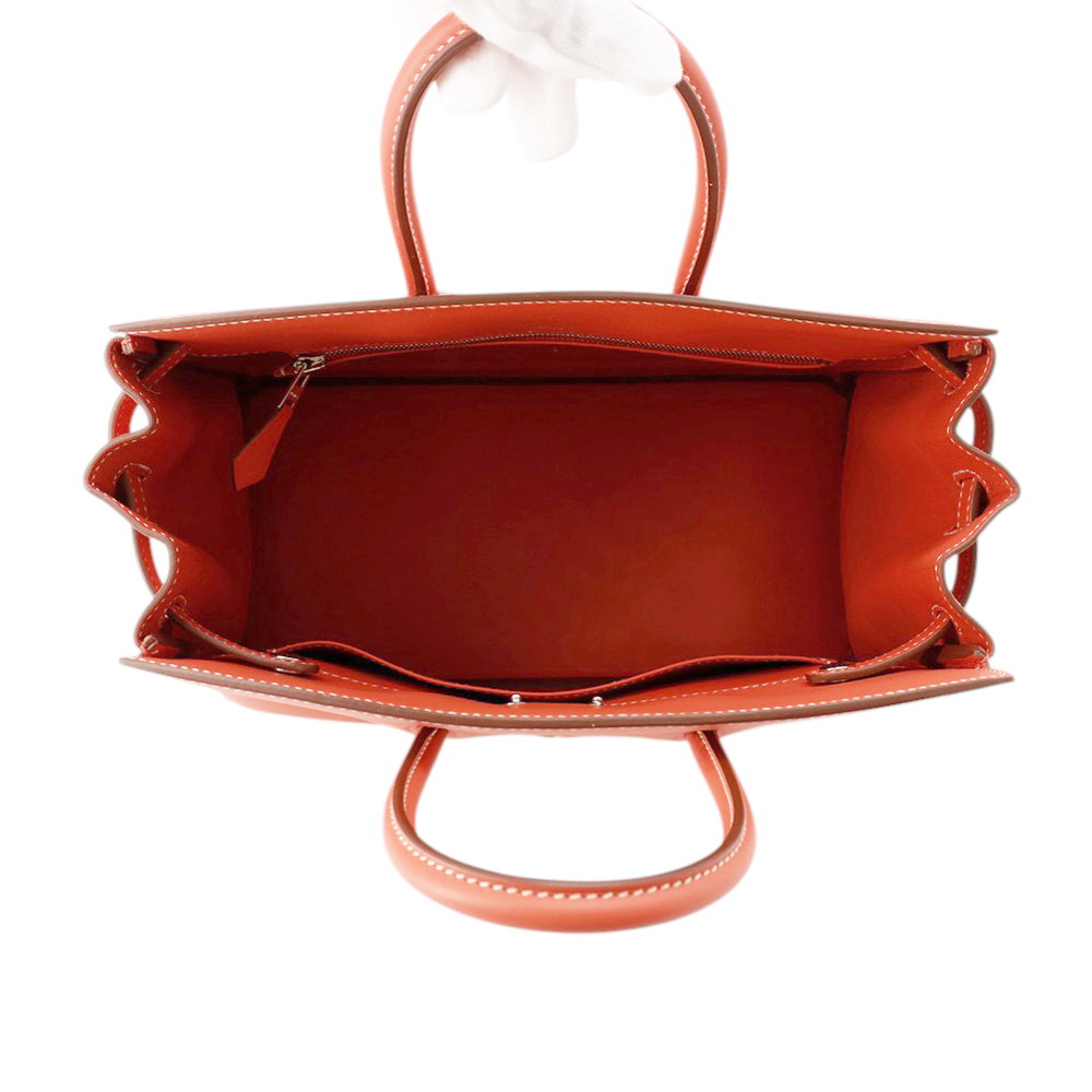 エルメス バーキン25 シャドウ サンギーヌ/シルバー金具 スイフト U刻印 HERMES Birkin ハンドバッグ