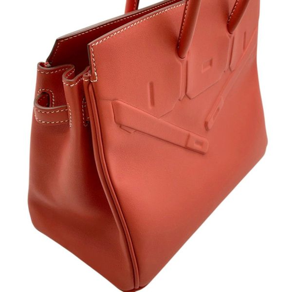 エルメス バーキン25 シャドウ サンギーヌ/シルバー金具 スイフト U刻印 HERMES Birkin ハンドバッグ