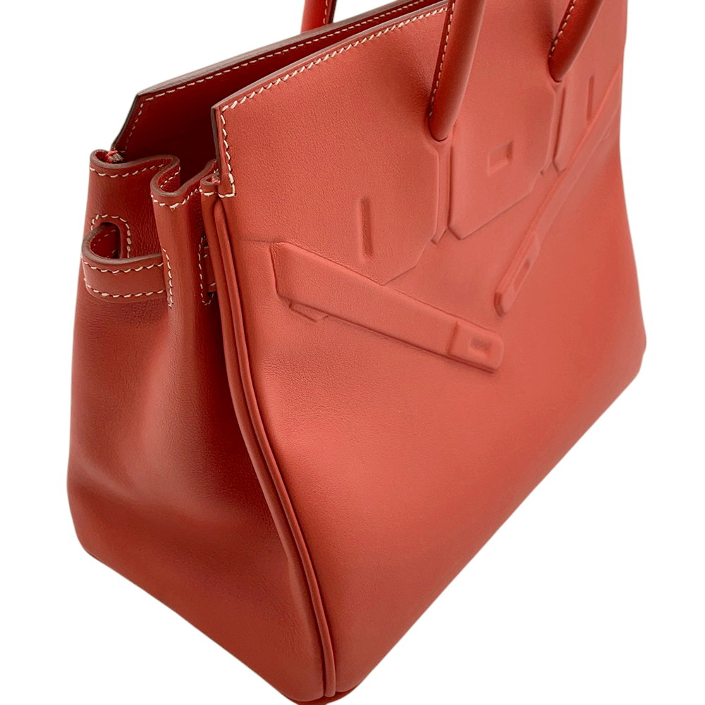 エルメス バーキン25 シャドウ サンギーヌ/シルバー金具 スイフト U刻印 HERMES Birkin ハンドバッグ