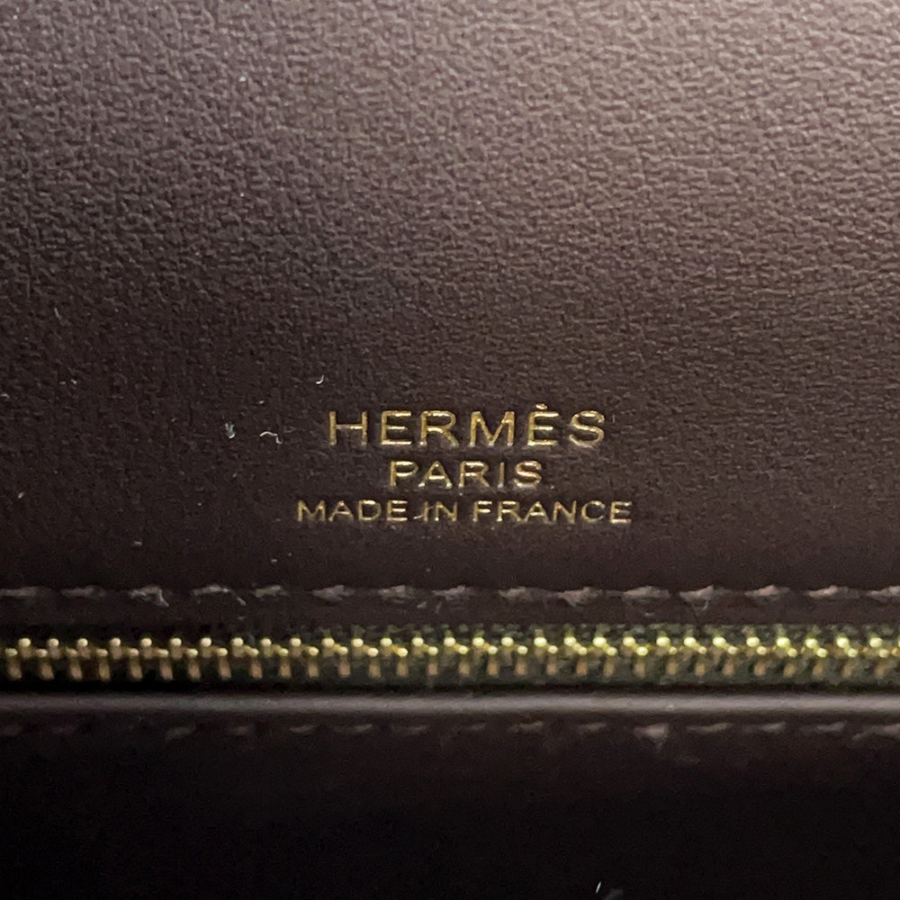 エルメス ハンドバッグ ケリー28 外縫い モカ/エクリュ/ゴールド金具 スイフト/トワルアッシュ K刻印 ２wayショルダー