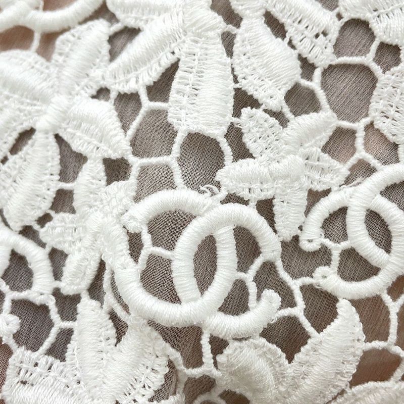 シャネル スカート ココマーク レース ロングスカート コットン レディースサイズ36 P74004 CHANEL 白 ボトムス