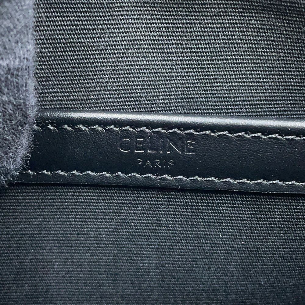 セリーヌ ショルダーバッグ トリオンフ ホリゾンタル ミディアム メッセンジャーバッグ PVC/レザー 197202 CELINE 黒