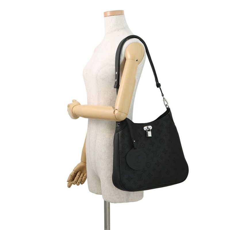 ルイヴィトン ショルダーバッグ モノグラム・マヒナ オール アラウンド MM M14618 ヴィトン バッグ 2way ブラック 黒