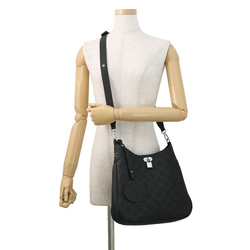 ルイヴィトン ショルダーバッグ モノグラム・マヒナ オール アラウンド MM M14618 ヴィトン バッグ 2way ブラック 黒