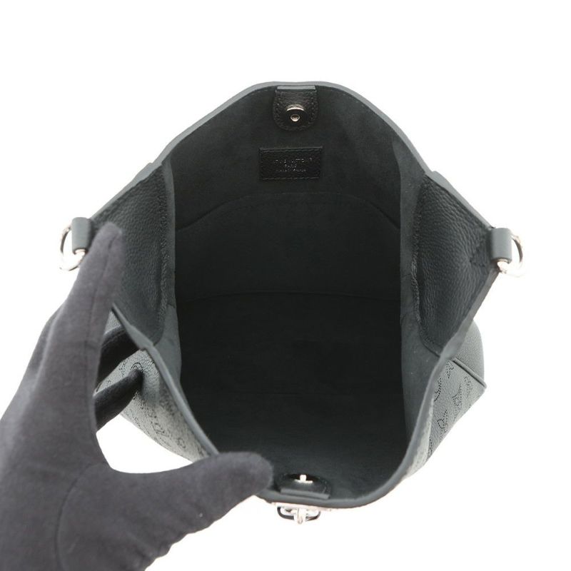 ルイヴィトン ショルダーバッグ モノグラム・マヒナ オール アラウンド MM M14618 ヴィトン バッグ 2way ブラック 黒