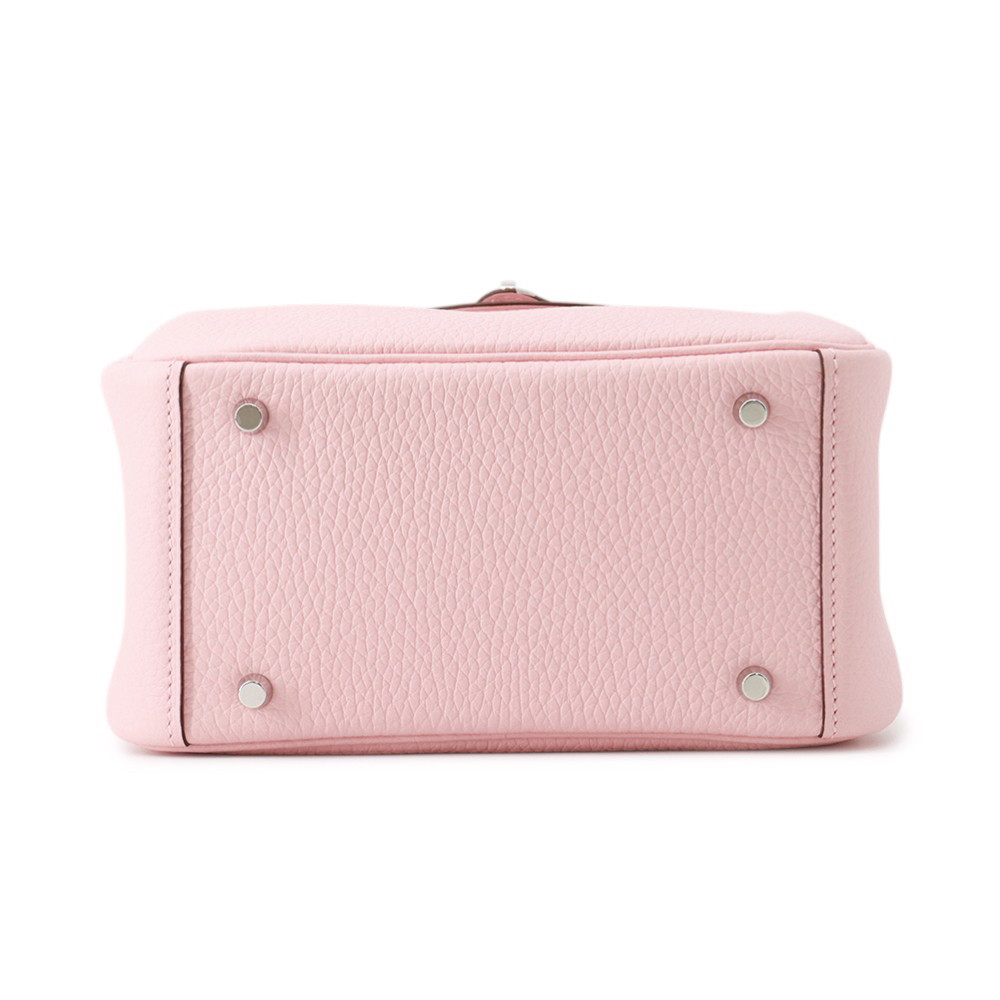 エルメス リンディ ミニ ヴェルソ ローズサクラ/グリペール/シルバー金具 トリヨンクレマンス K刻印 ２wayショルダー