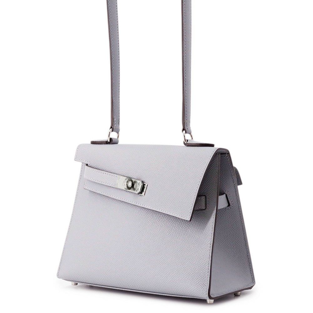 エルメス ショルダー バッグ ケリー20 無秩序 外縫い グリパンタン/シルバー金具 エプソン K刻印