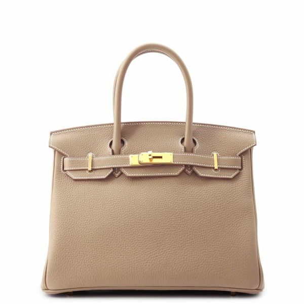 エルメス バーキン30 エトゥープ/ゴールド金具 トゴ W刻印 HERMES Birkin ハンドバッグ