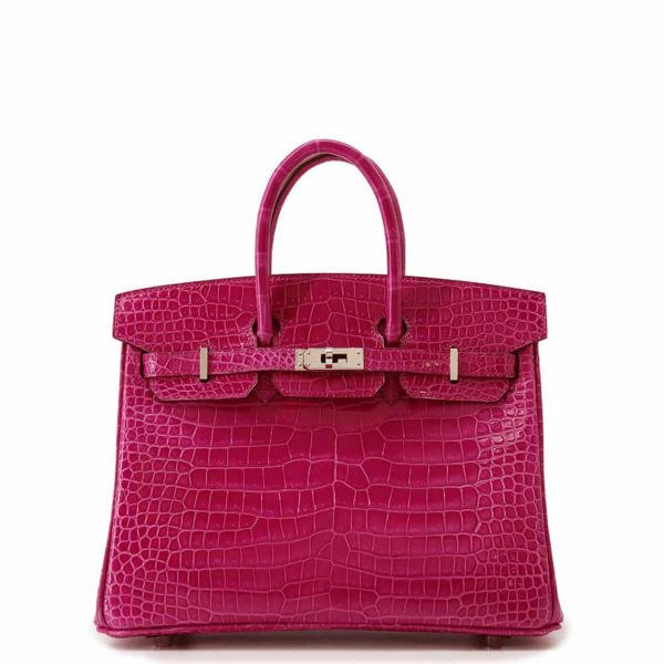 エルメス バーキン25 ローズシェヘラザード/シルバー金具 ポロサスシャイン C刻印 HERMES Birkin ハンドバッグ