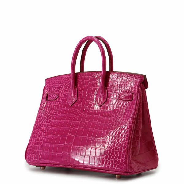 エルメス バーキン25 ローズシェヘラザード/シルバー金具 ポロサスシャイン C刻印 HERMES Birkin ハンドバッグ