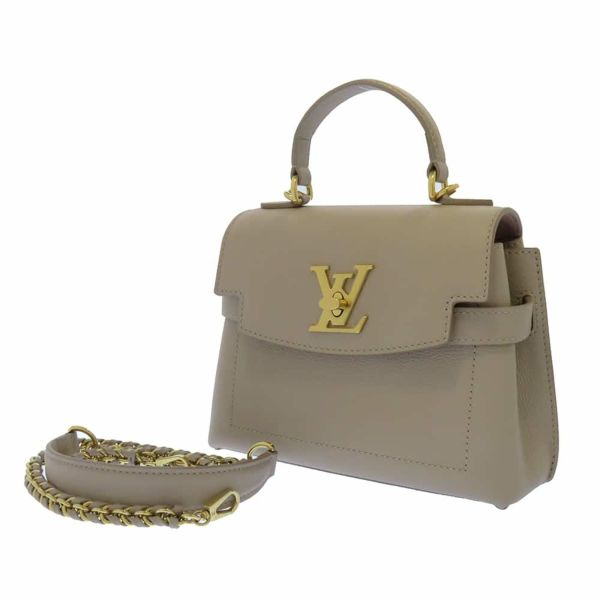 ルイヴィトン ハンドバッグ グレインレザー ロックミー・エヴァー MINI M21052 LOUIS VUITTON グレージュ2way