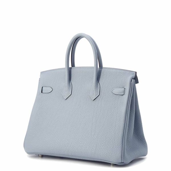 エルメス バーキン25 ヴェルソ ブルーラン/ベージュドゥワイマール/シルバー金具 トゴ U刻印 HERMES Birkin