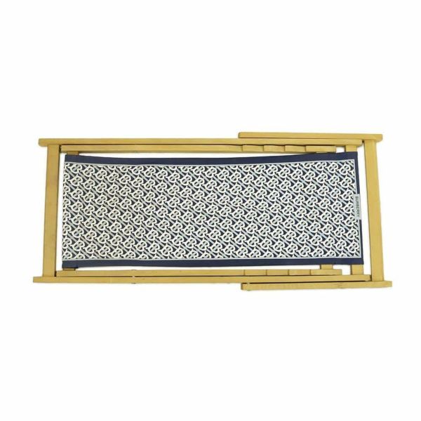 バーバリー デッキチェア TBモノグラム 折りたたみ ビーチ ウッド コットン 椅子 BURBERRY