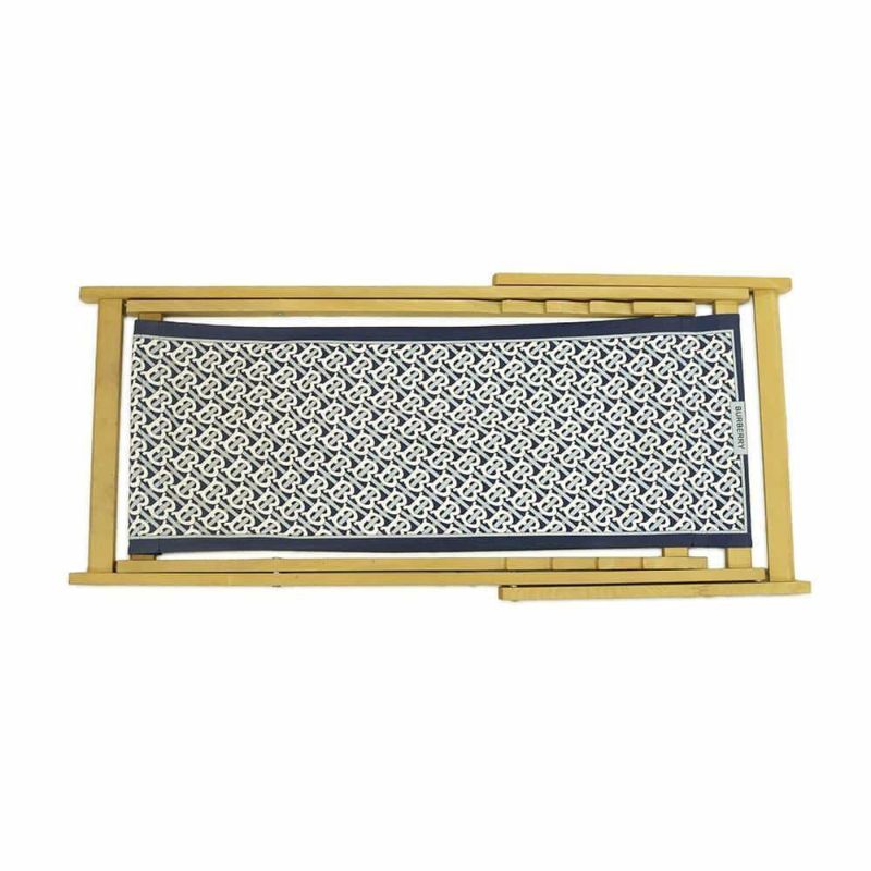 バーバリー デッキチェア TBモノグラム 折りたたみ ビーチ ウッド コットン 椅子 BURBERRY