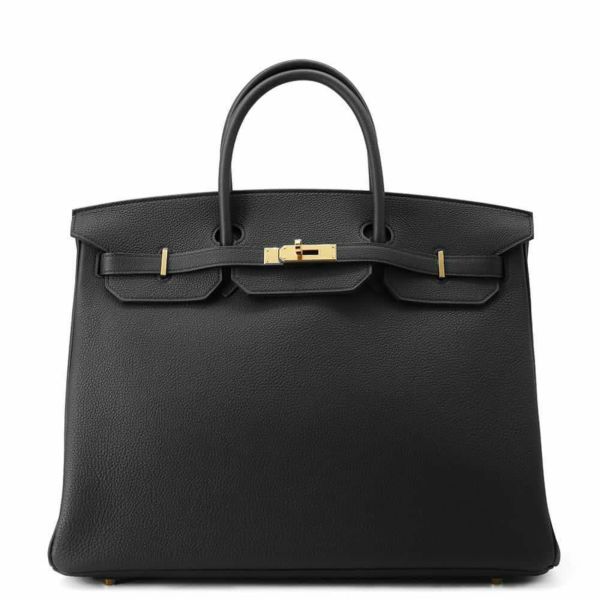 エルメス バーキン40 ブラック/ゴールド金具 トゴ W刻印 HERMES Birkin ハンドバッグ