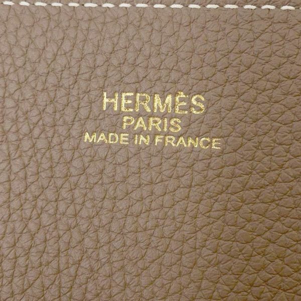 エルメス トートバッグ ドゥブルセンス36 クレ/エトゥープ トリヨンクレマンス Z刻印 HERMES リバーシブル